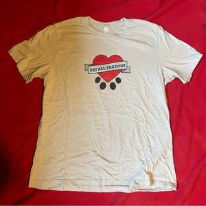 Men’s Beige Pet All The Dogs Tee Shirt